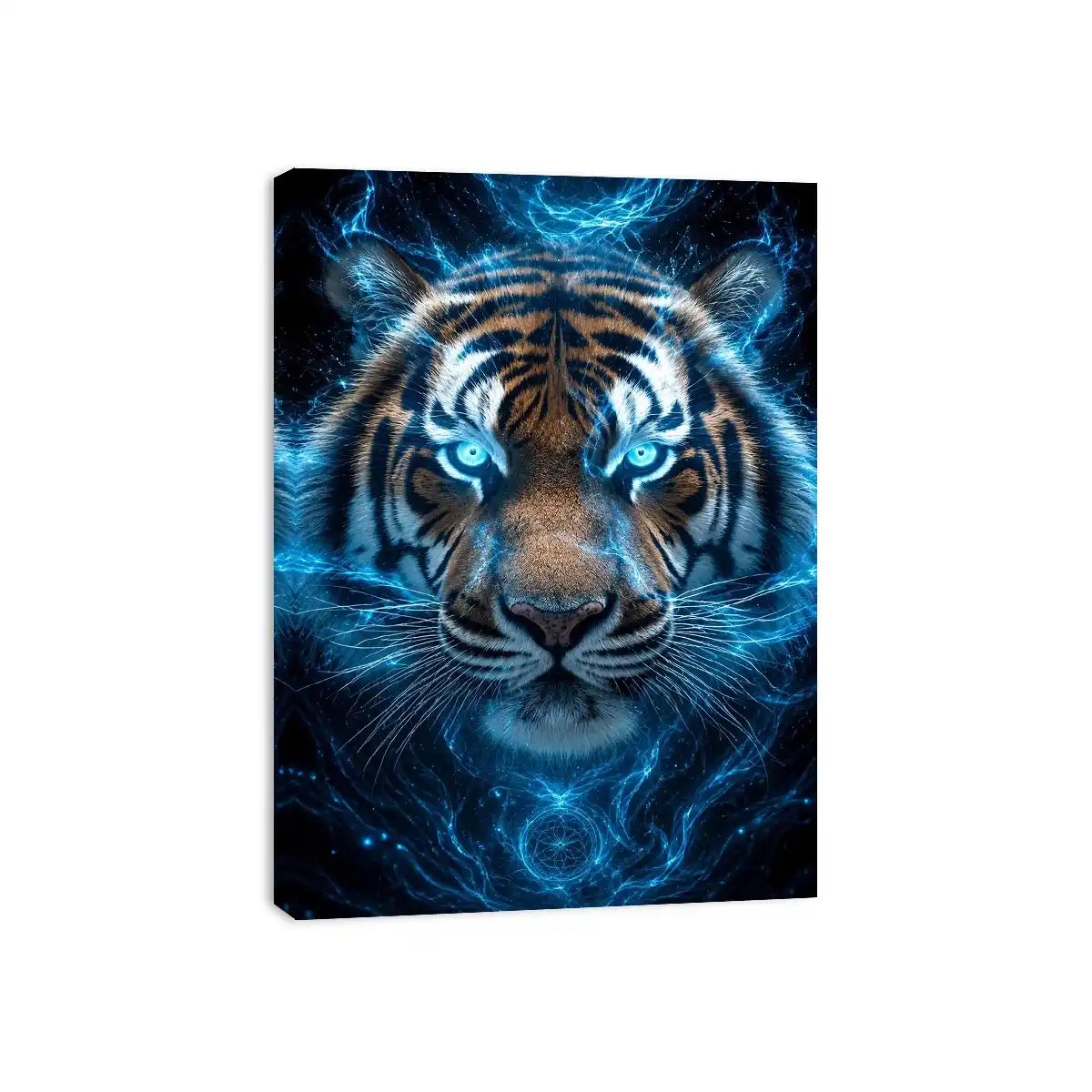   blue tiger portrait modern wall art