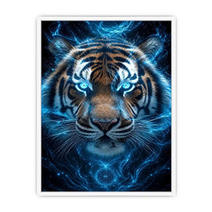   blue tiger portrait modern wall art