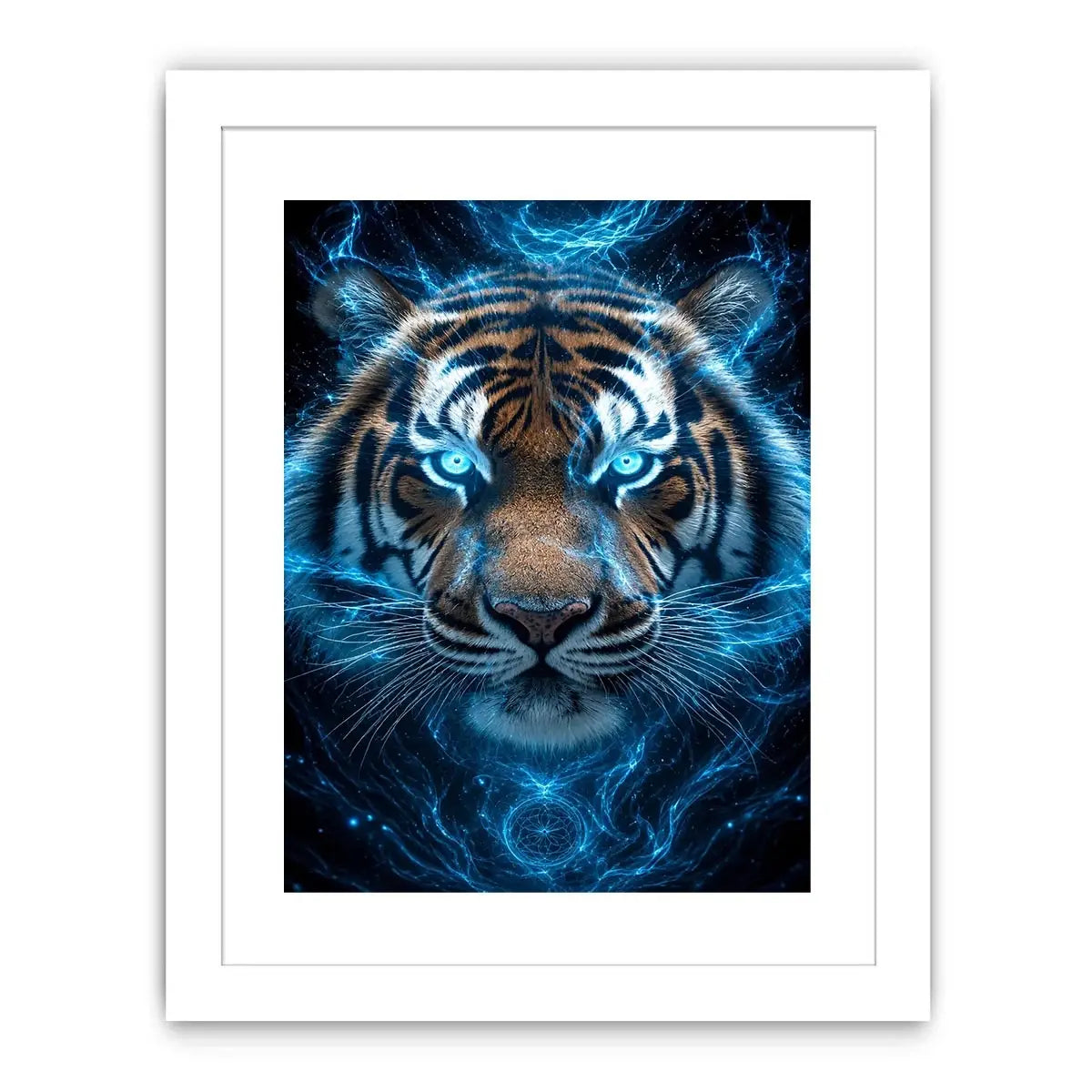   blue tiger portrait modern wall art