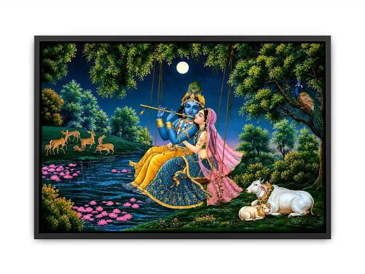   krishna radha spiritual canvas artwork