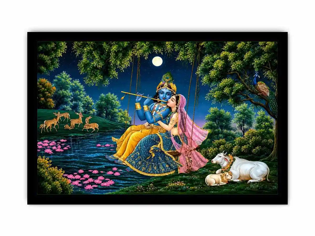   krishna radha spiritual canvas artwork