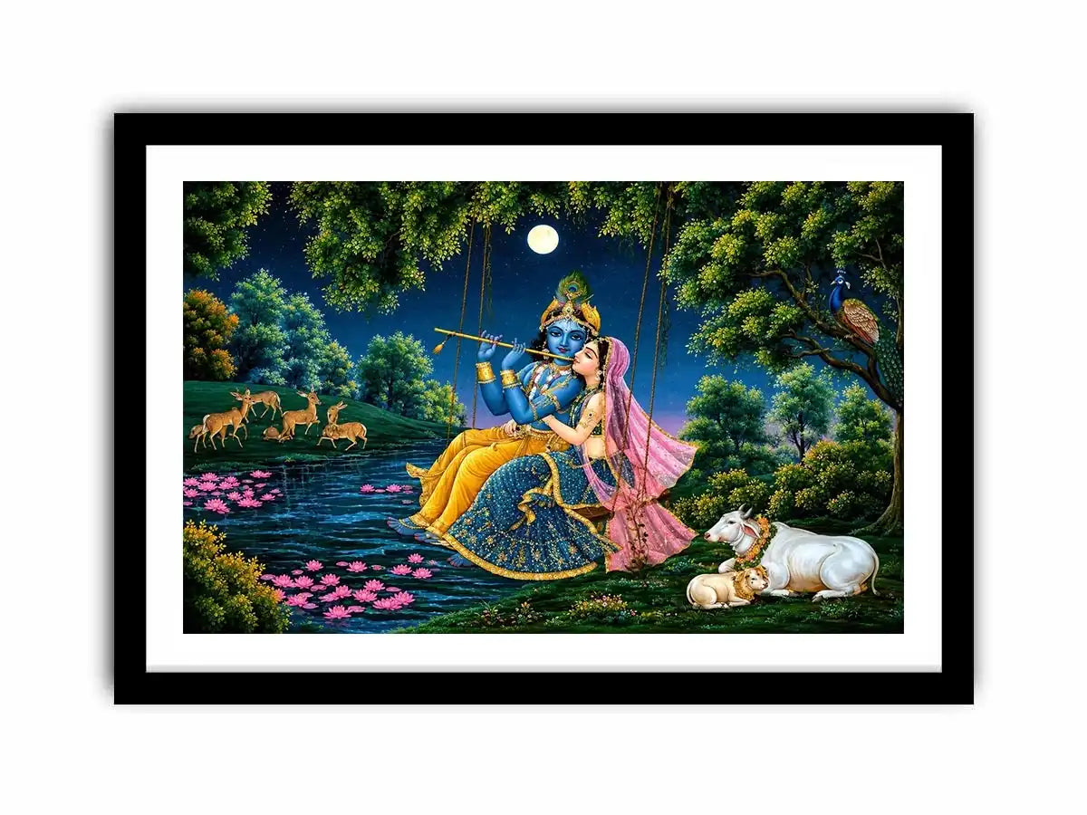   krishna radha spiritual canvas artwork