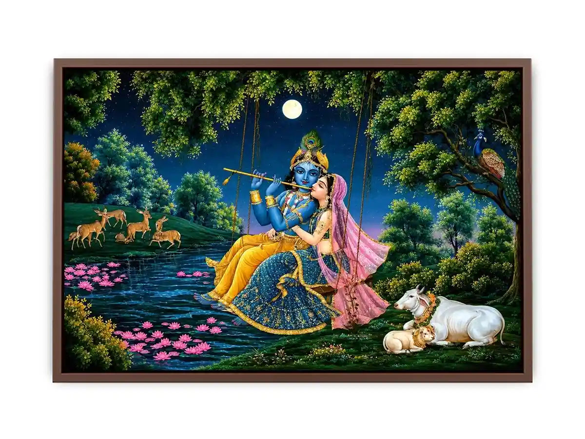   krishna radha spiritual canvas artwork