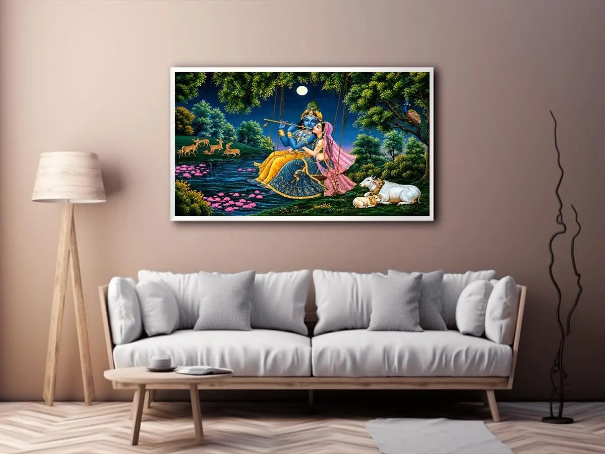   krishna radha spiritual canvas artwork