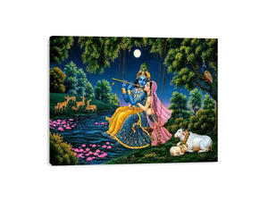   krishna radha spiritual canvas artwork