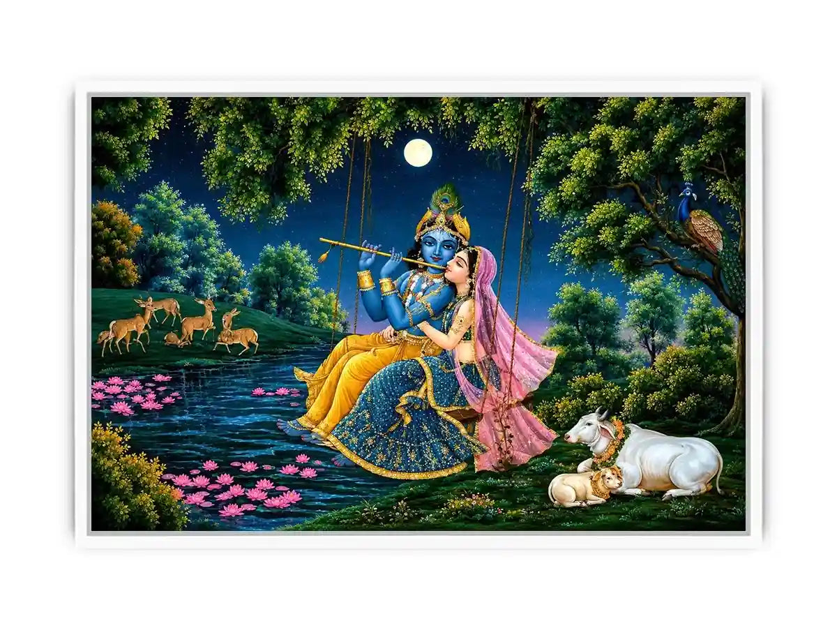   krishna radha spiritual canvas artwork