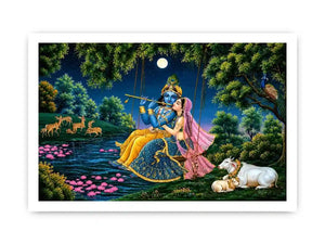   krishna radha spiritual canvas artwork