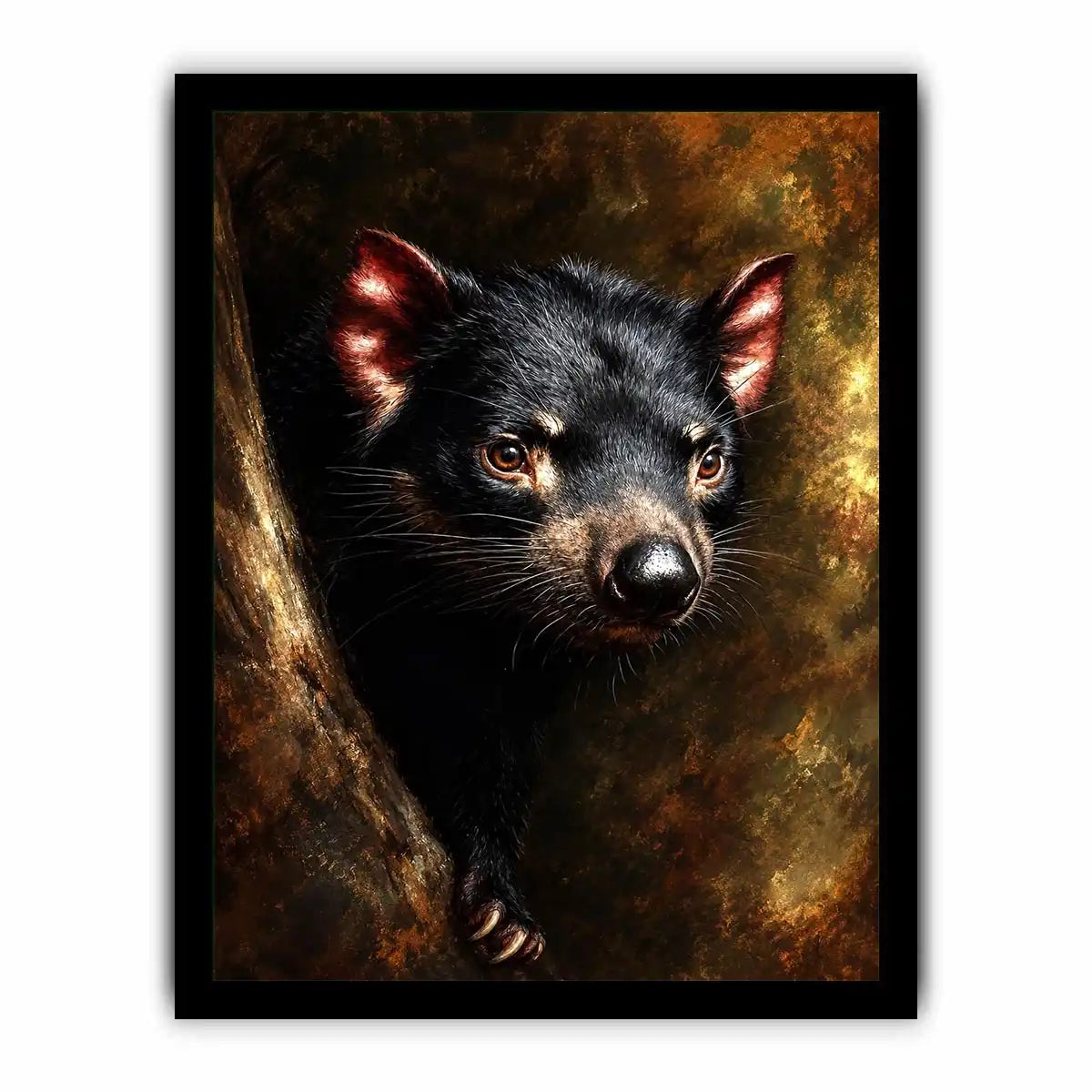   tasmanian devil wildlife canvas art