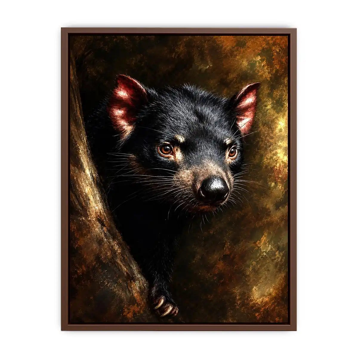   tasmanian devil wildlife canvas art