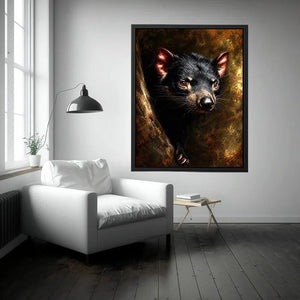  tasmanian devil wildlife canvas art