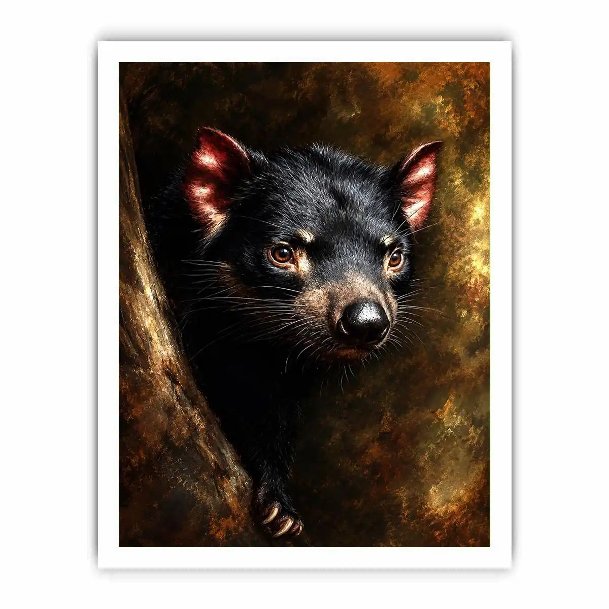   tasmanian devil wildlife canvas art