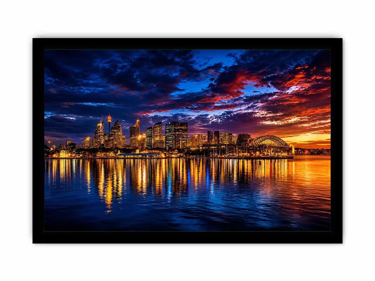   sydney harbour skyline wall art