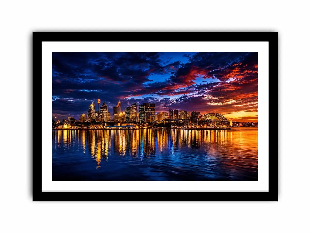   sydney harbour skyline wall art