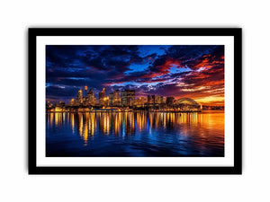   sydney harbour skyline wall art