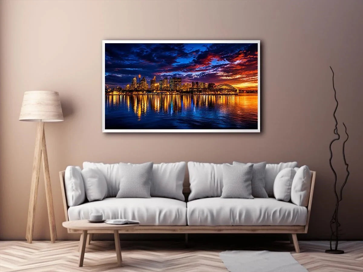   sydney harbour skyline wall art