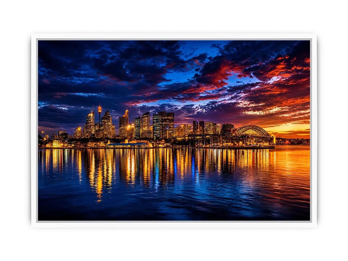   sydney harbour skyline wall art