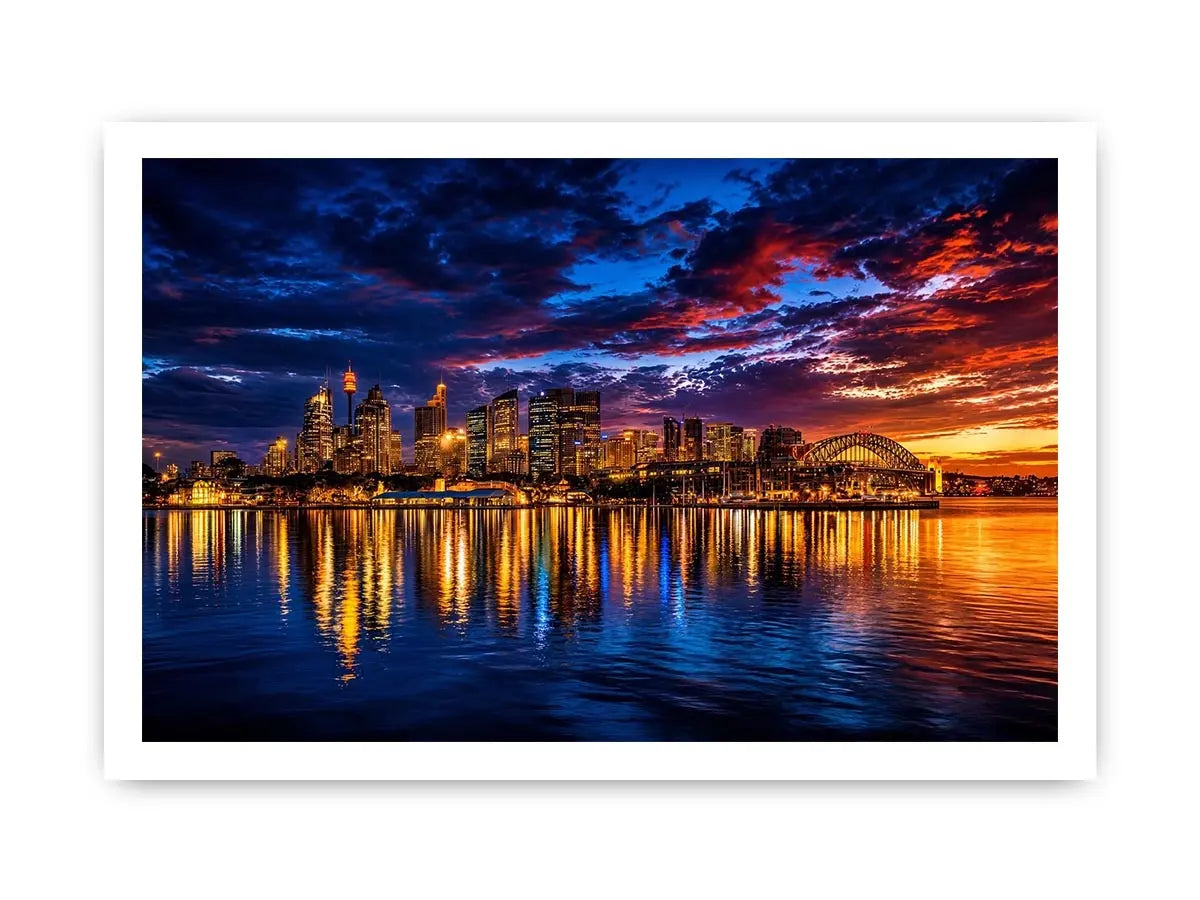   sydney harbour skyline wall art