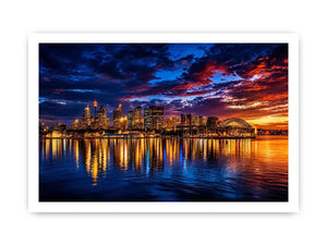   sydney harbour skyline wall art