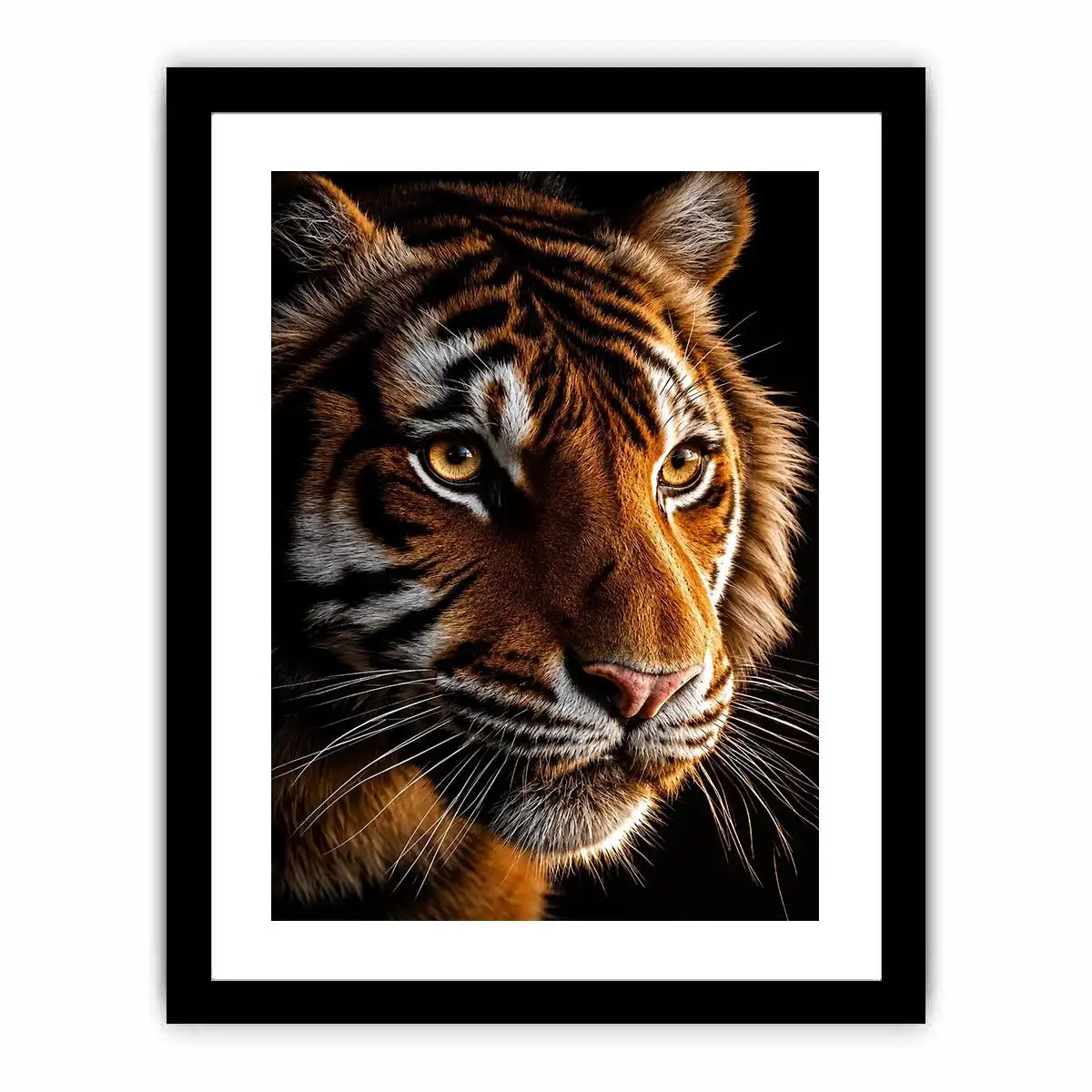   dramatic tiger portrait canvas art
