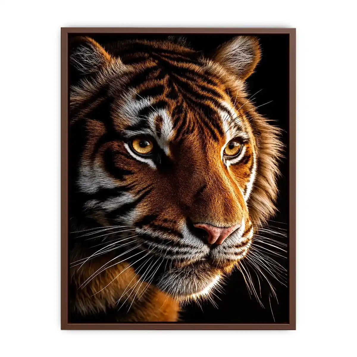   dramatic tiger portrait canvas art