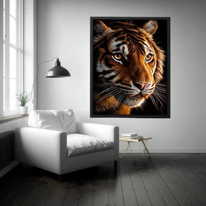   dramatic tiger portrait canvas art