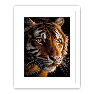   dramatic tiger portrait canvas art