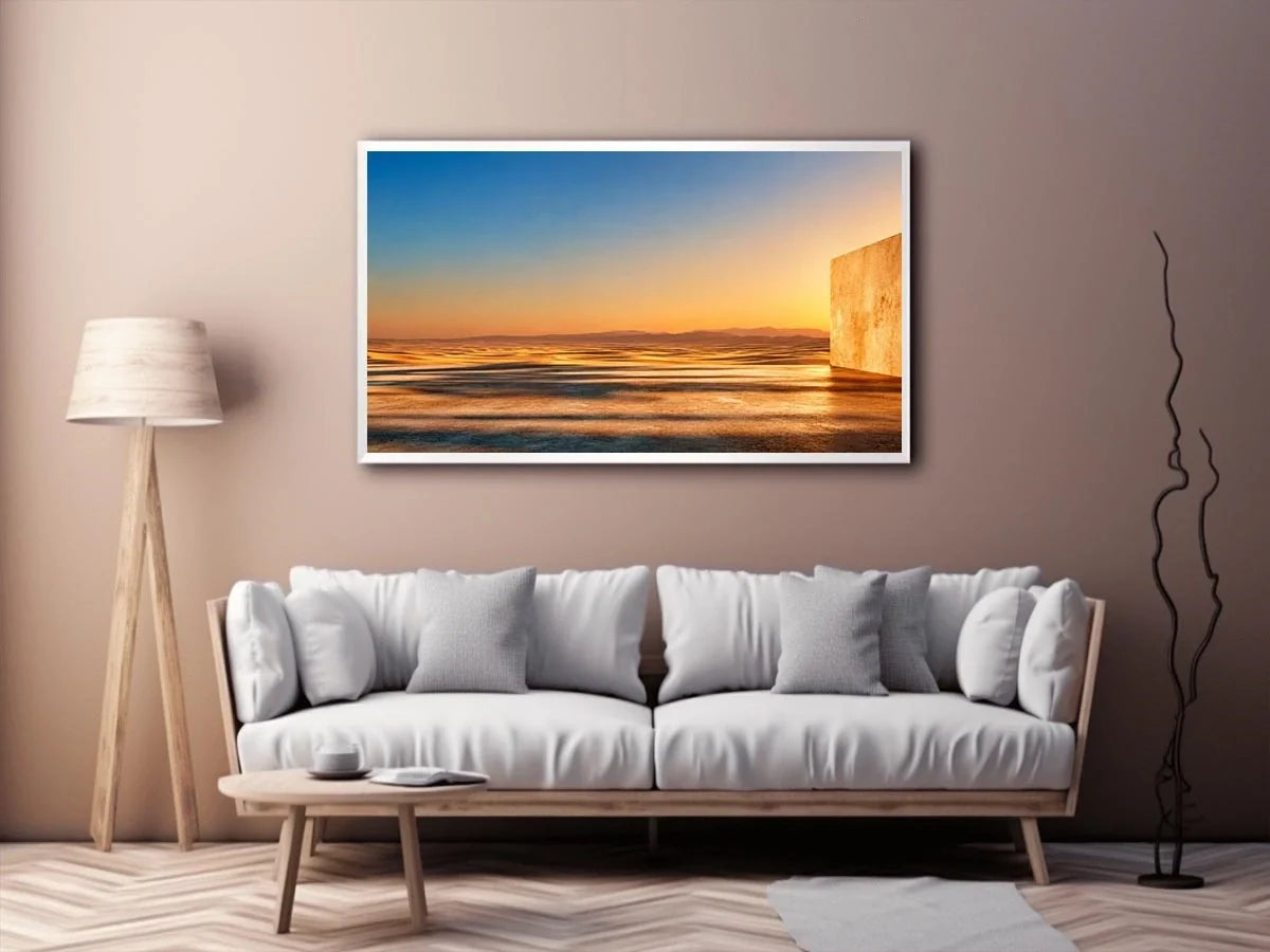   neutral desert canvas art modern home