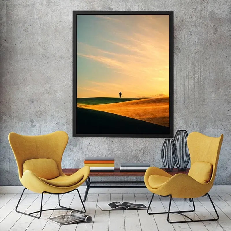   surreal desert canvas print hallway