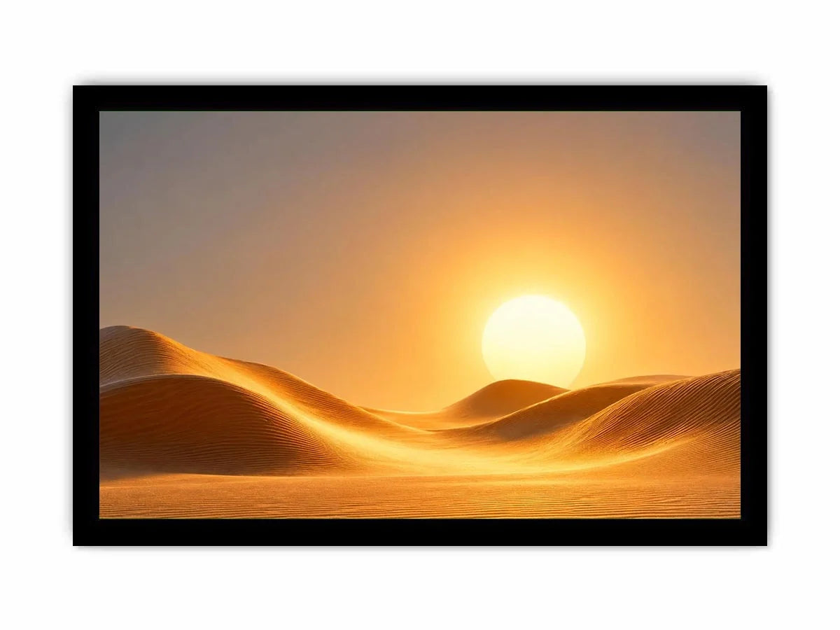   minimal desert sun canvas living room