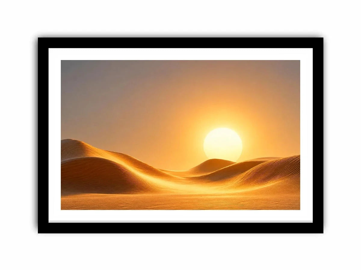   minimal desert sun canvas living room