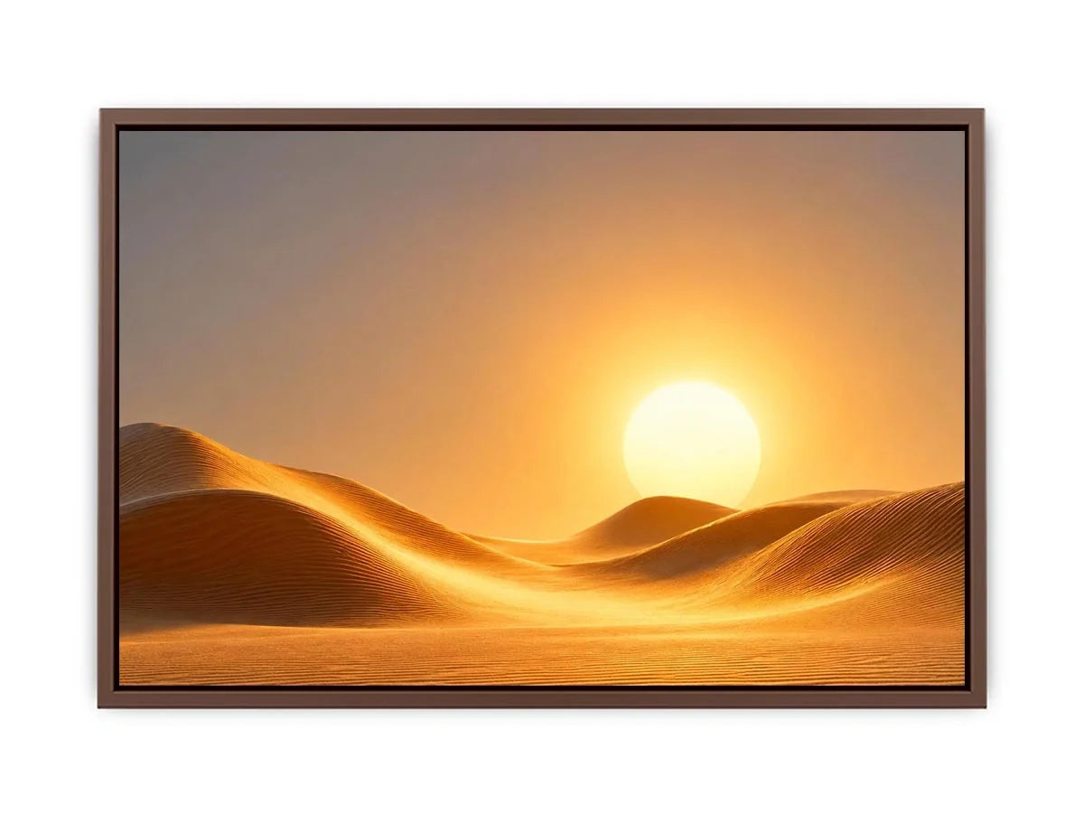   minimal desert sun canvas living room
