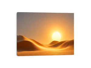   minimal desert sun canvas living room