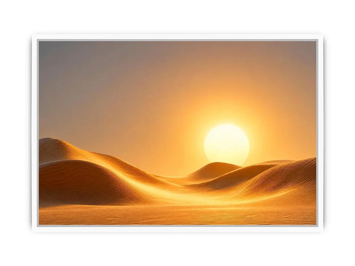   minimal desert sun canvas living room