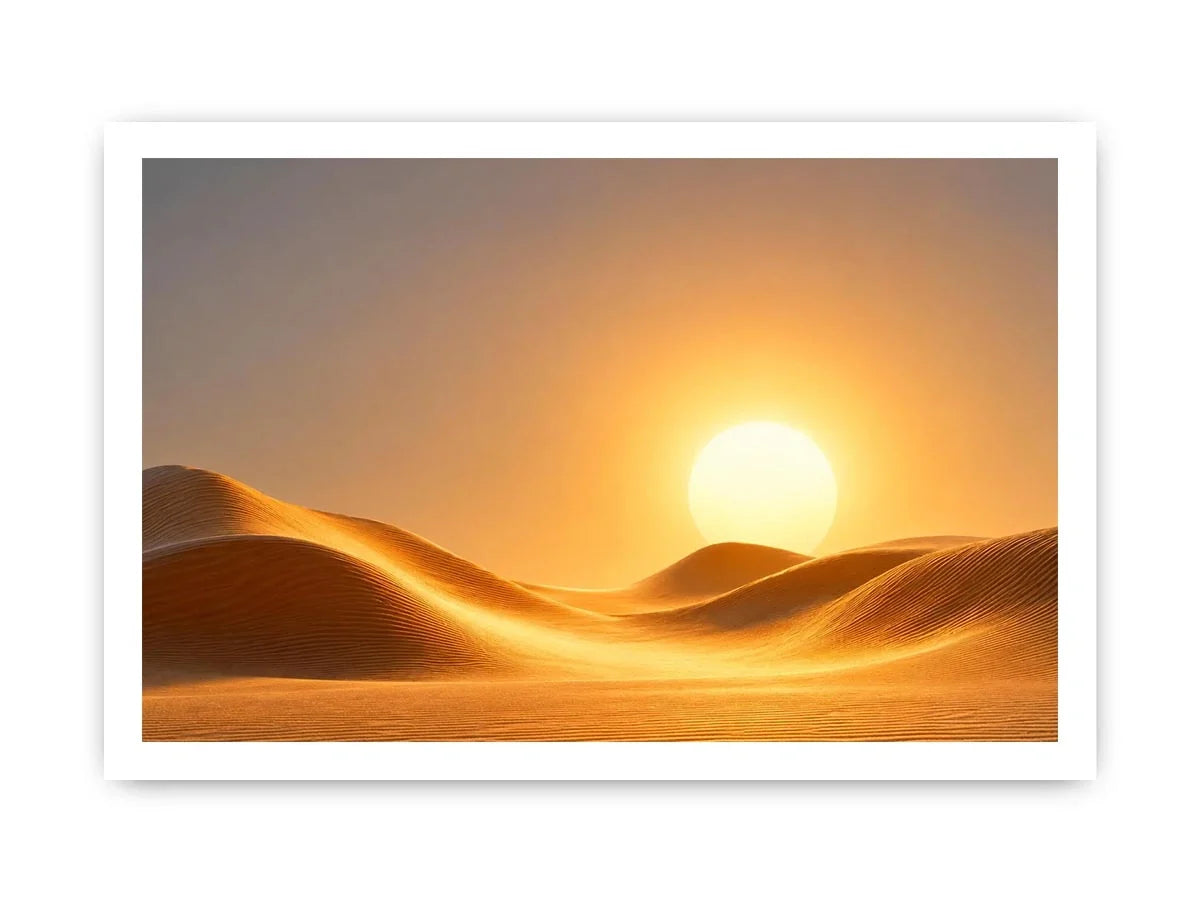   minimal desert sun canvas living room