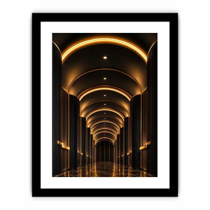   black gold arch canvas print entryway