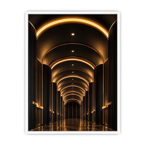   black gold arch canvas print entryway