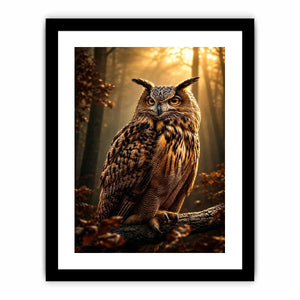   owl canvas print rustic office decor
