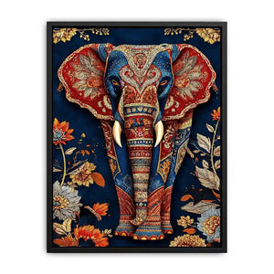   ornate elephant canvas art entryway