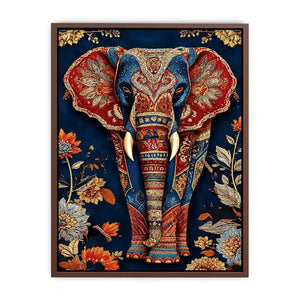   ornate elephant canvas art entryway