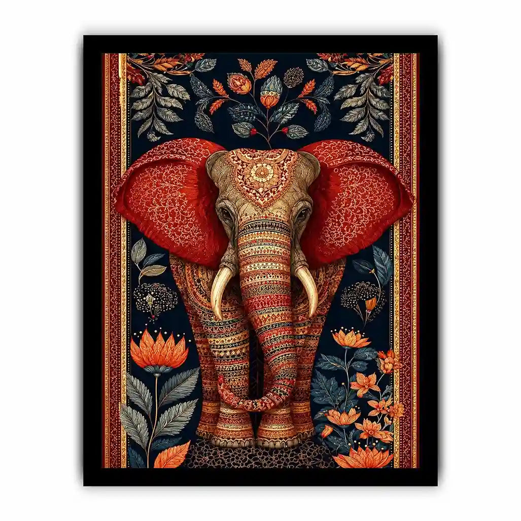   ornate elephant luxury canvas wall art