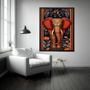   ornate elephant luxury canvas wall art