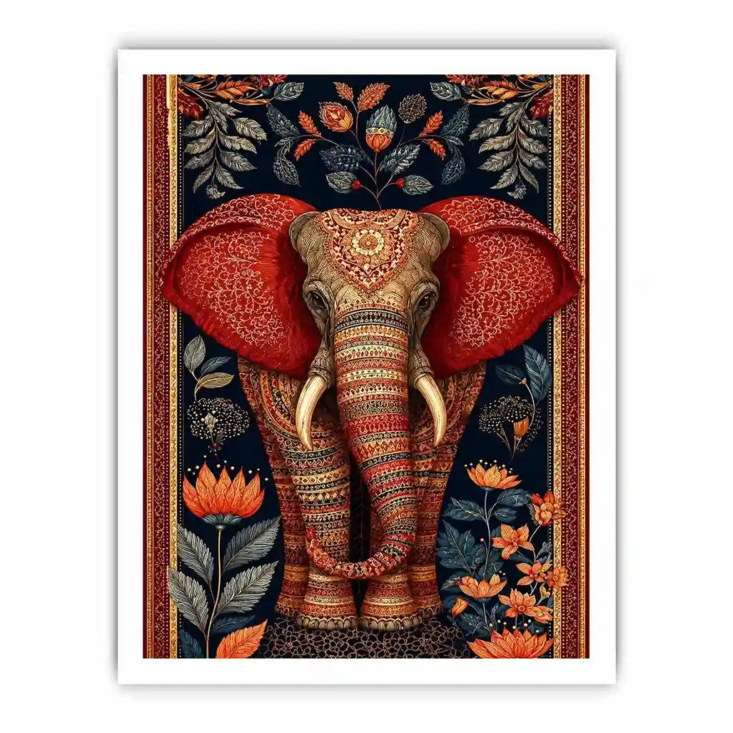   ornate elephant luxury canvas wall art