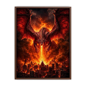  fiery dragon fantasy canvas wall art