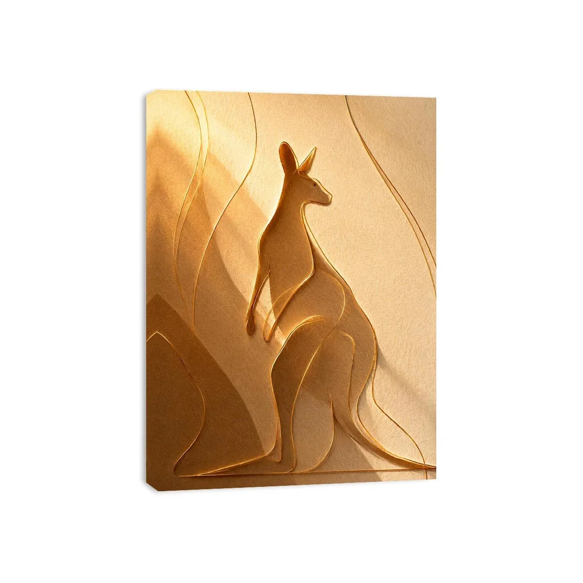   minimal kangaroo line art print