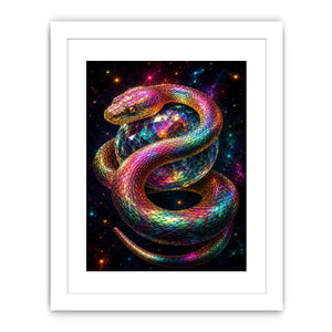   colorful fantasy snake canvas art