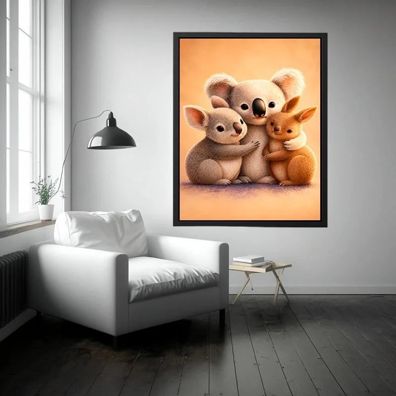   cute koala nursery canvas print