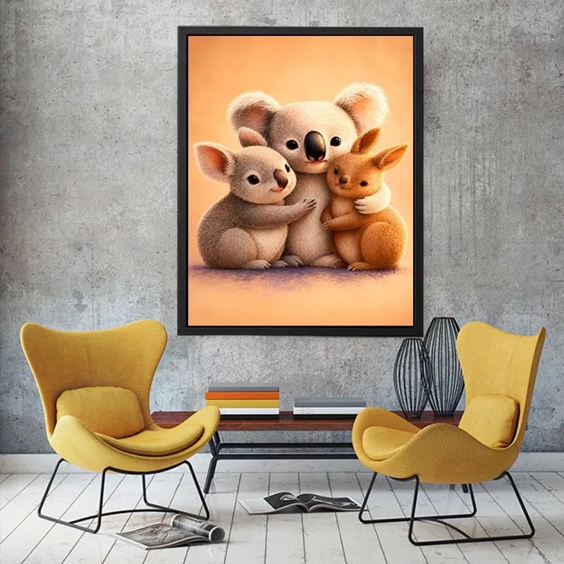   cute koala nursery canvas print