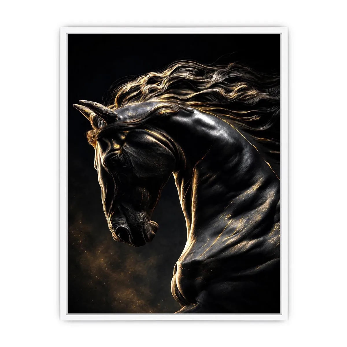   black horse luxury canvas art