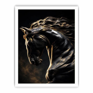   black horse luxury canvas art