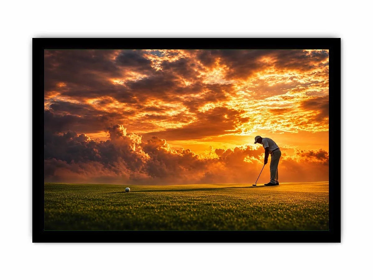   golf sunset office canvas art